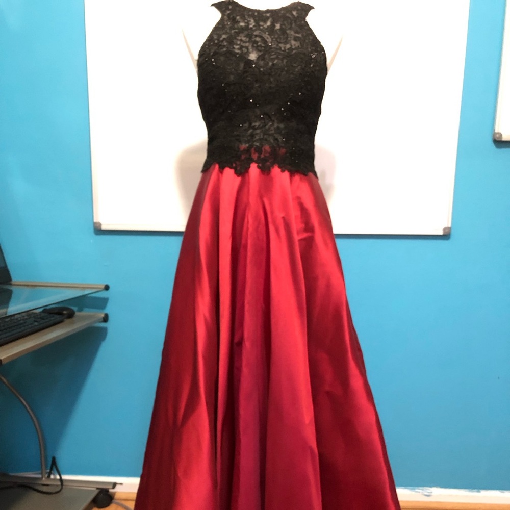 Red and Black Gown